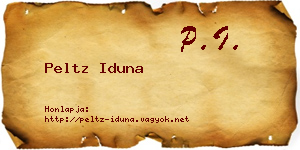 Peltz Iduna névjegykártya